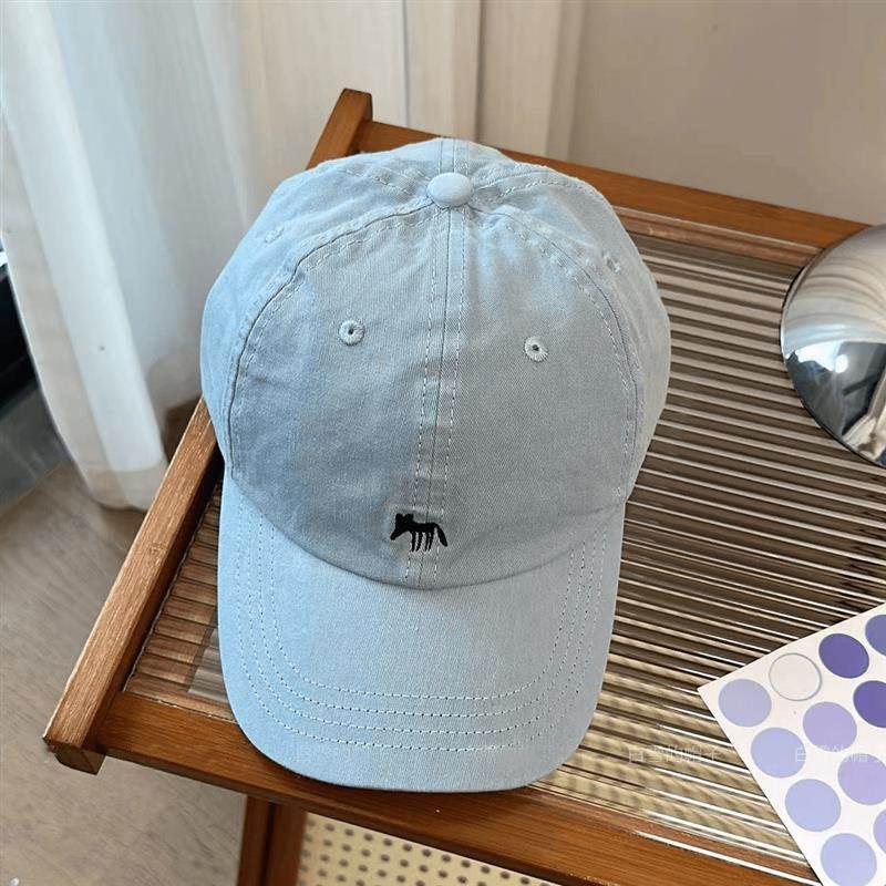 High Quality Purple Fox Baseball Cap Cute Versatile Men's and Women's Four Seasons Street Fashion Cap Showing Small Face