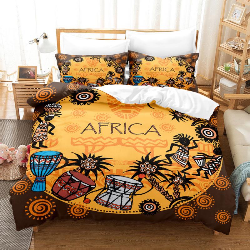 Egyptian Printing Series Bedding 3D Digital Printing Three-Piece Set