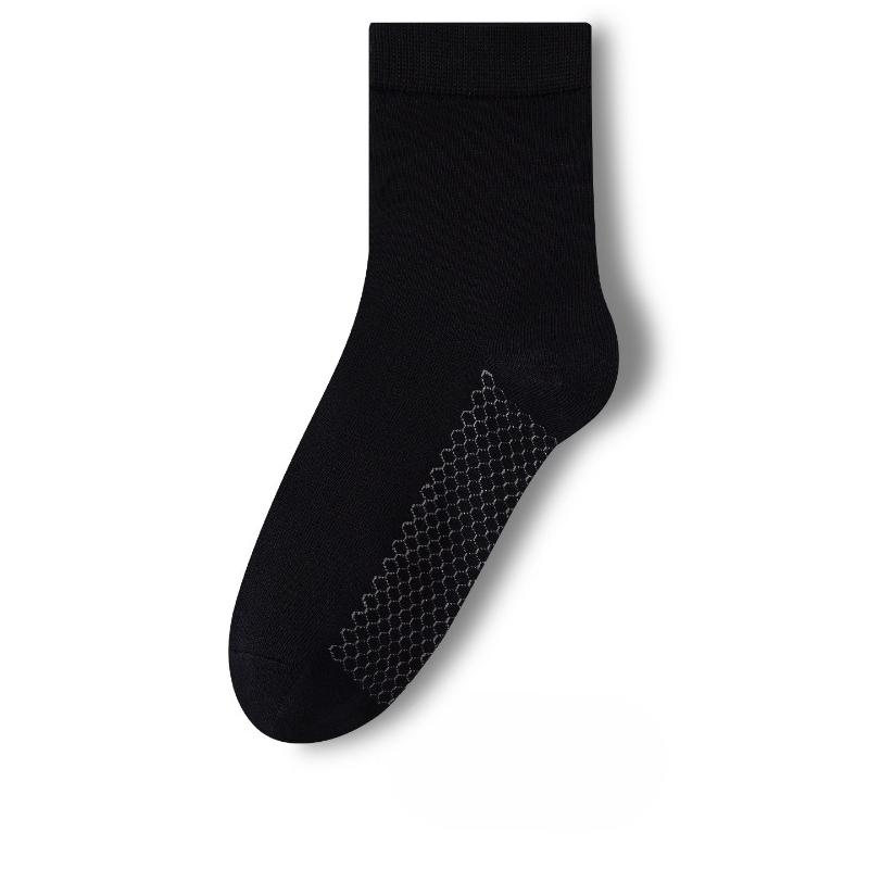 Graphene Socks Men's 10A Antibacterial, Warm and Deodorizing Mid-calf Solid Color Autumn and Winter Warm Socks