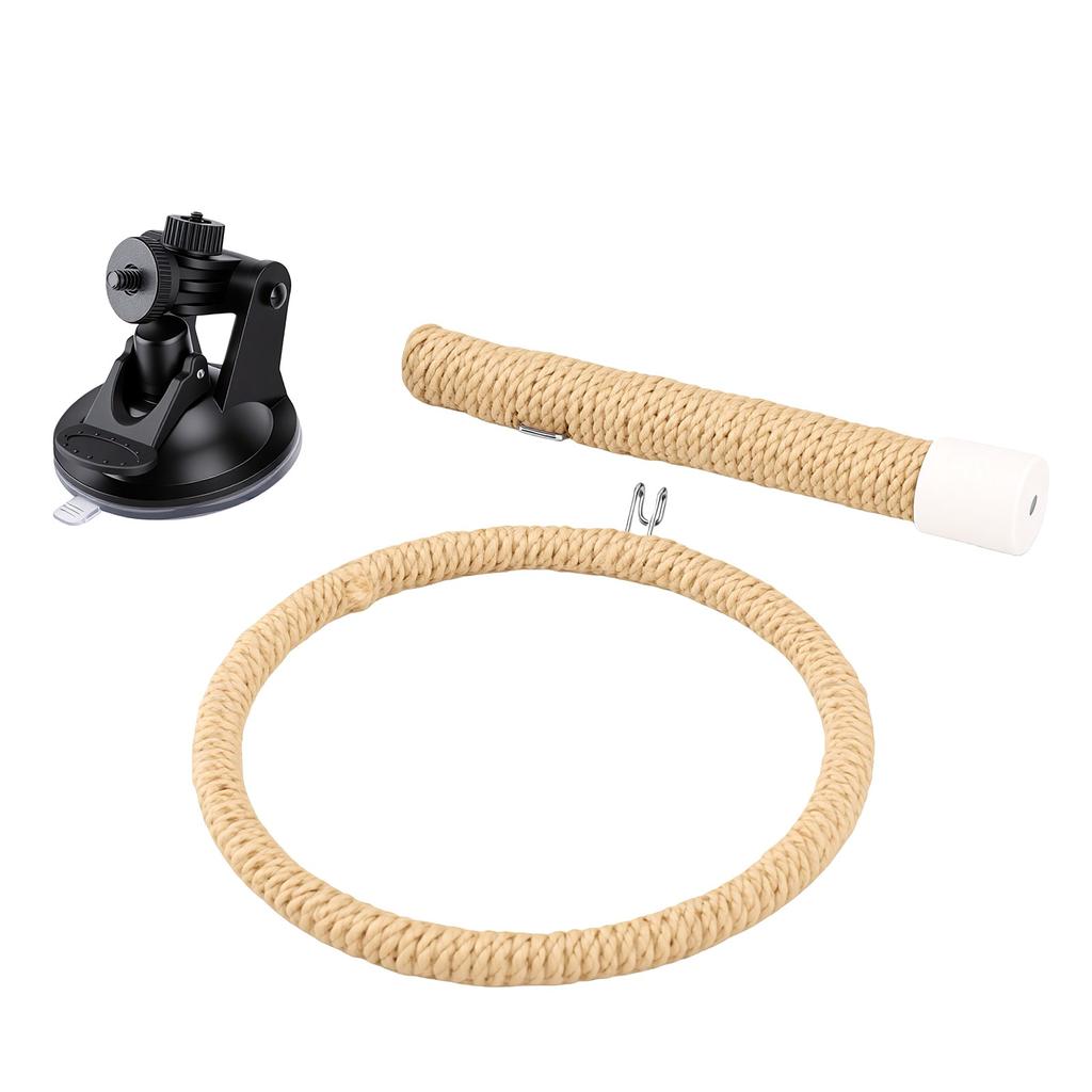 Bird Window Perch Suction Cup Shower Perch Stand with Swing for Small Medium Birds