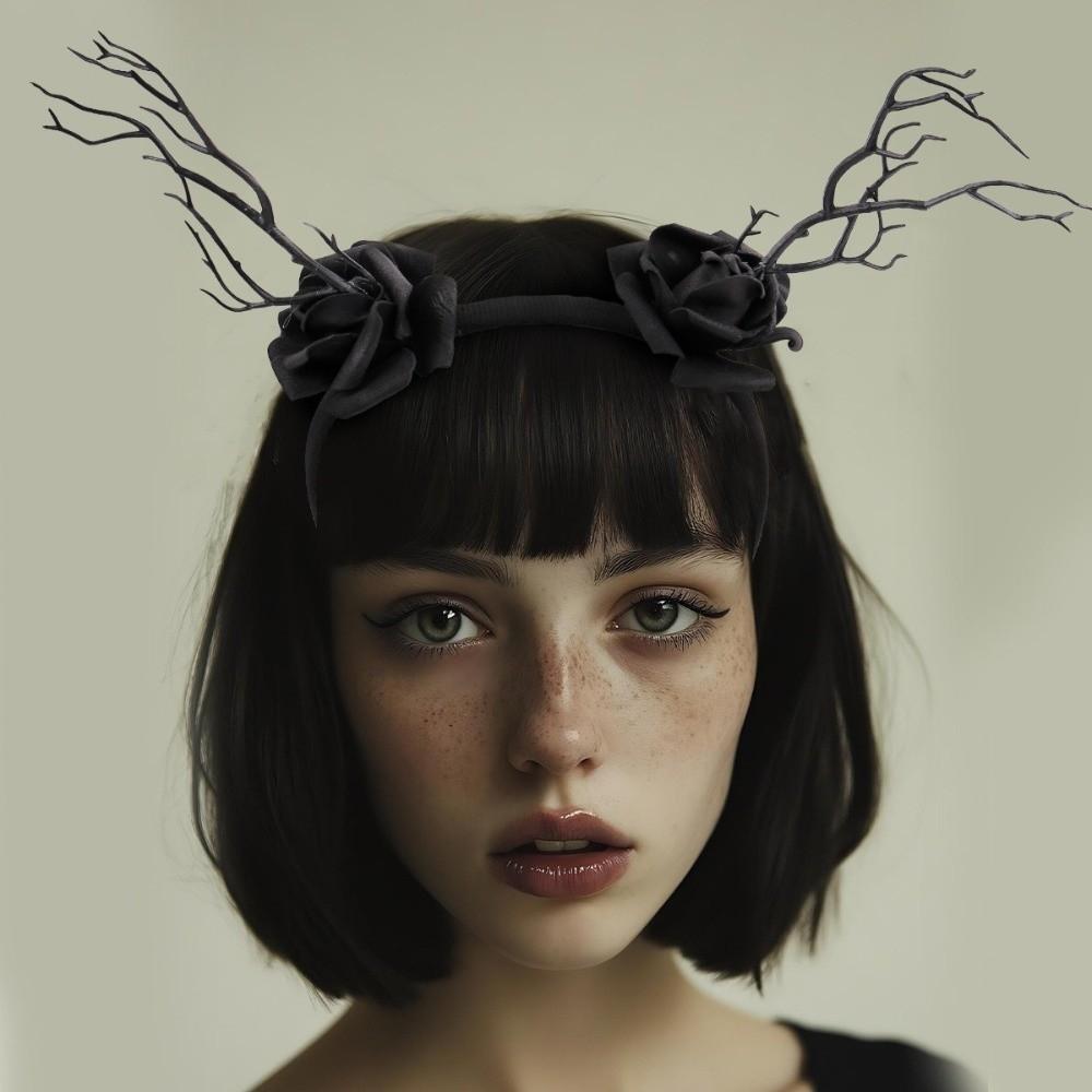 Totenkopf Halloween Haarband Fledermaus Halloween Blumenkranz Lustiger Ast Haarreif Partygeschenke