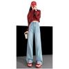 High-Waisted Wide-Leg Jeans for Women: Flattering Spring & Autumn Styles, Ideal for Pear-Shaped Bodies, Light-Colored, Great Drape