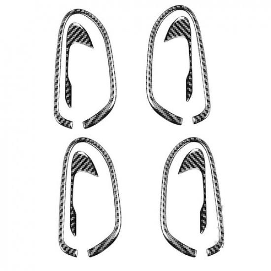 8Pcs For Honda Civic 8th 2006-2011 Carbon Fiber Interior Door Handle Cover Trim