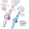 Bubble Machine Automatic Smoke Bubble Blower Rechargeable Elastic Bubble Fog Wand Outdoor Bubble Maker for Kids