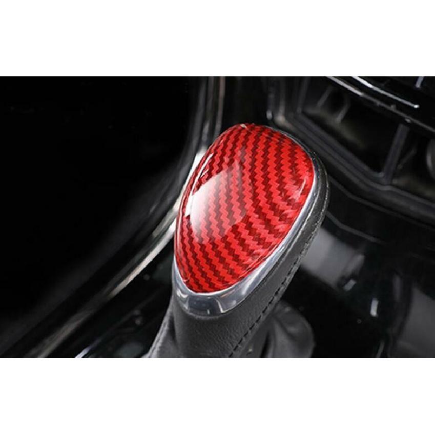 Red Carbon Fiber Gear Shift Knob Shifter Lever Cover For Cadillac ATS 2013-2019