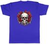 Skull Roses Unisexs TShirt Gothic Emo Biker Rock Head Unisex Tee Gift