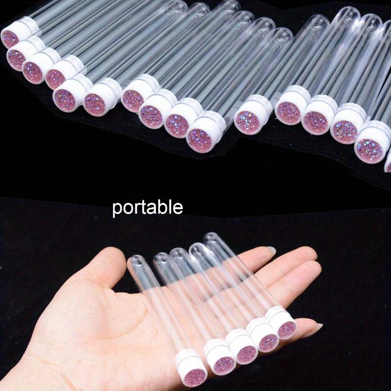 20pcs Empty Eyelash Brushes Tubes Container Reusable Crystal Lash Mascara Wand Flask Case