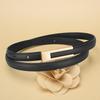 Women Korean Able Thin Waist Strap Metal Accessories Basic Belt Women Casual Porous Adjustable  Belts
