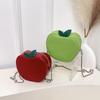 Girl Crossbody Bag Cute Apple PU Personality Women Shoulder Bag Simple Small Satchel Cartoon Shaped Coin Purse