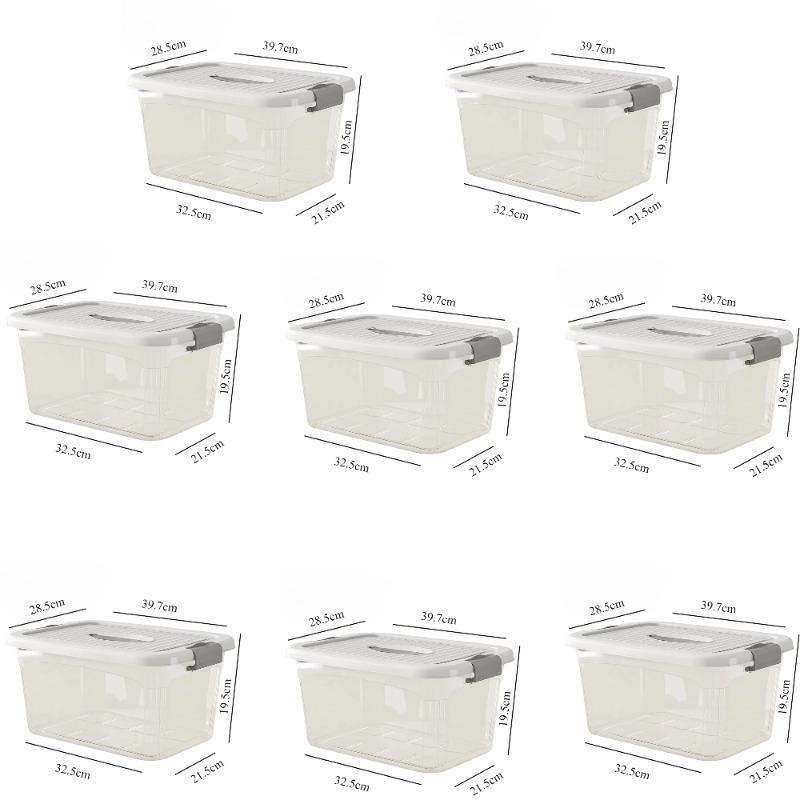 Transparent Storage Box Household Plastic Basket Clothing Classification Box Book Storage Box Medicine Suitcase Home Organizer