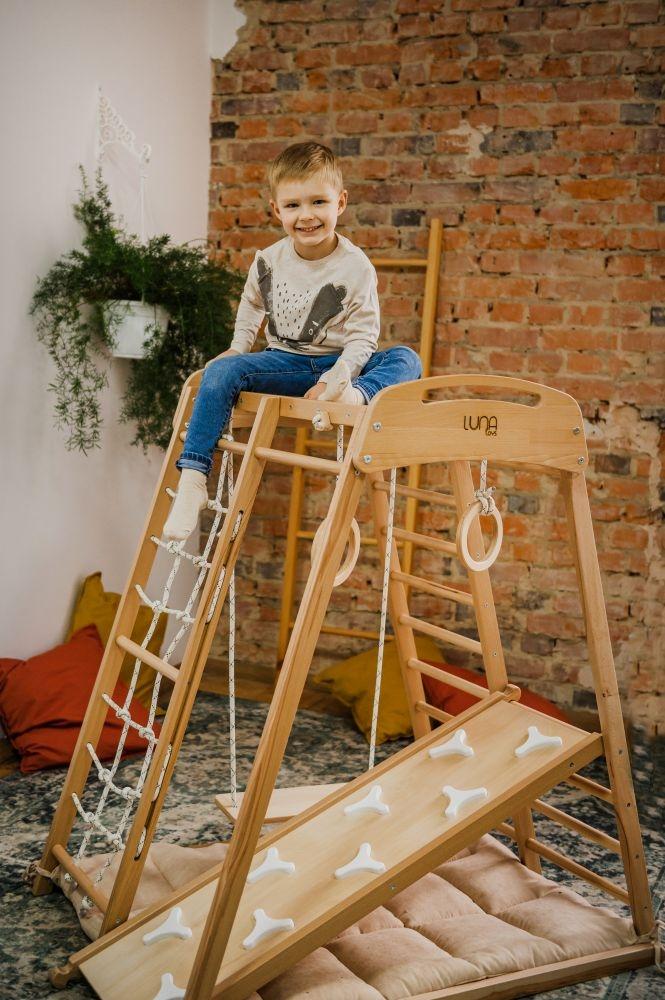 Unikum Montessori Indoor Playground With Gymnastic Accessories And Safety Mattress