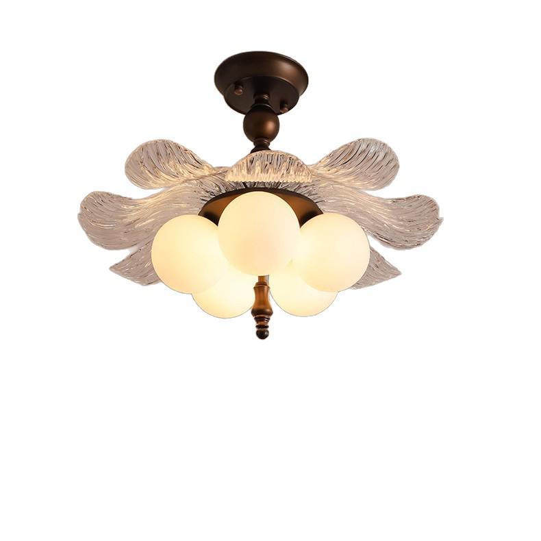 Pre-owned Fengmodou French Retro Rattan Chandelier for Bedroom, Dining Room, or Tea Room