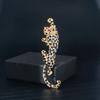 European and American Alloy Diamond-encrusted Leopard Clothing Pin Men's Blazer Corsage High-end Animal Dress Brooch