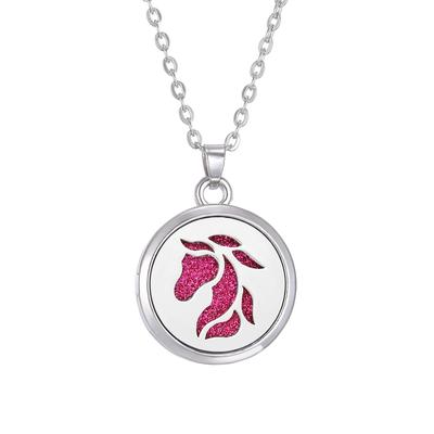 Colorful Crystal Tree Of Life Aromatherapy Necklace Perfume  Oil Diffuser Chain Pendant Lockets Jewelry