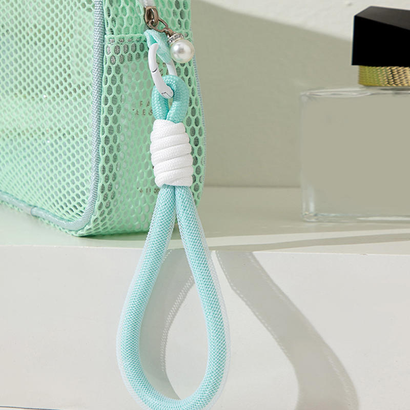 Portable Travel Makeup Bag Mini Grid Storage Bag Breathable Cosmetic Storage Pouch Compact Size Single Color