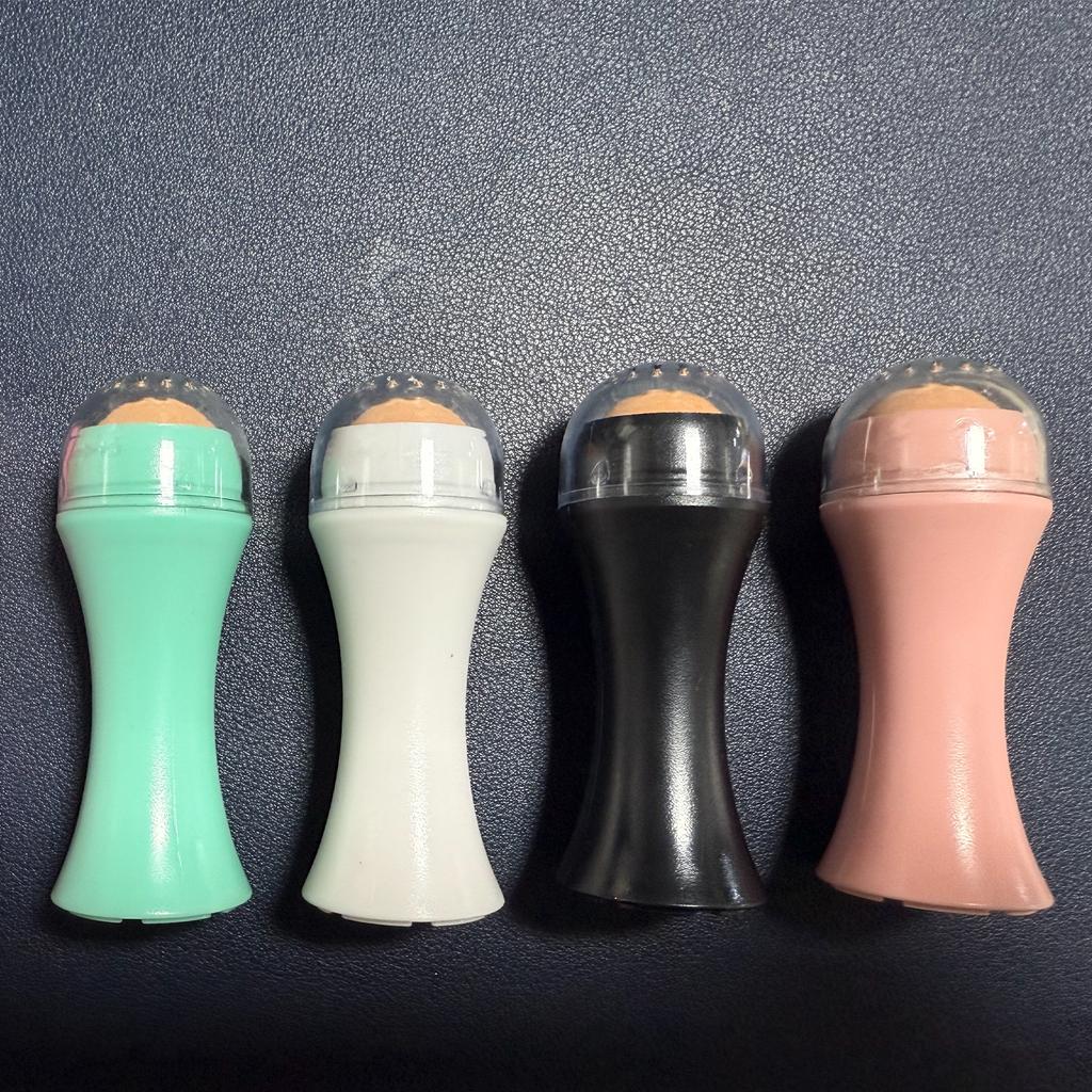 Volcanic Portable Roller Oily Skin Control Makeup Oil Absorbing Volcanic Reusable Facial Skin Care Tool For AtHome Or On-The-Go Mini Massage Pack Of 1