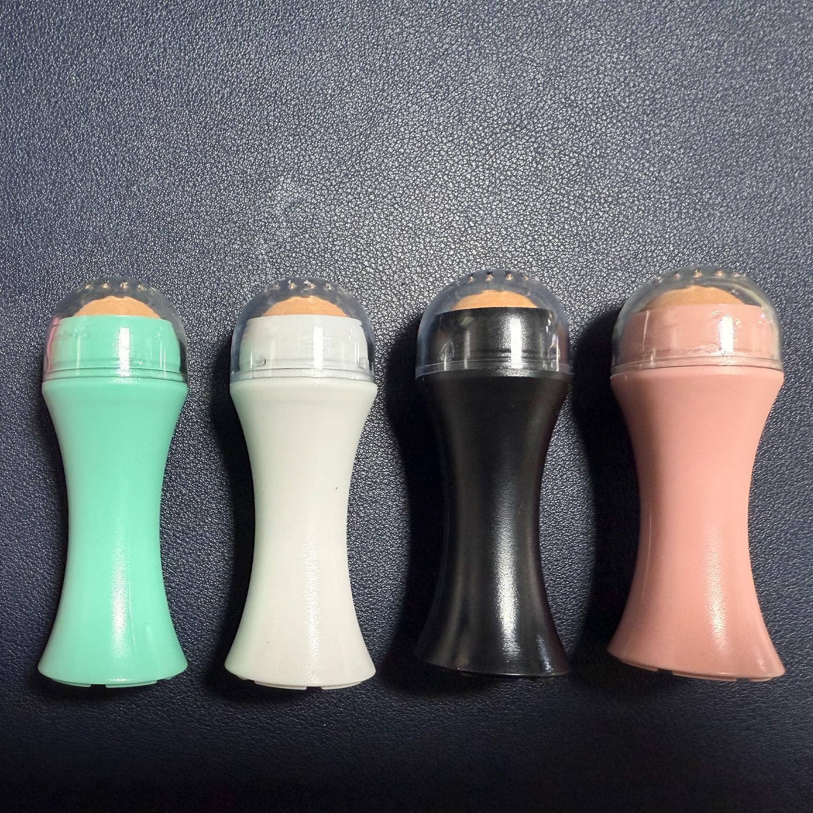 

Вулканический портативный роликовый массажер для жирной кожи, поглощающий макияж и масло, многоразовый инструмент для ухода за кожей лица для дома или на ходу, мини-массаж, упаковка из 1 шт. розовый