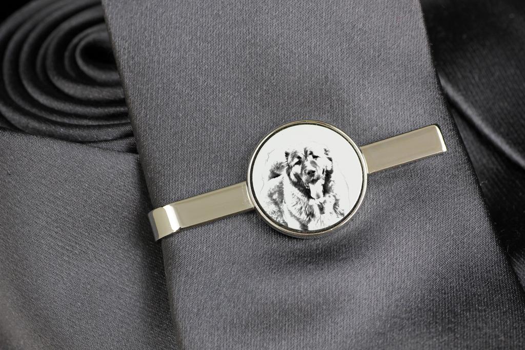 Caucasian Shepherd Dog, Caucasian Ovcharka - tie clip with a dog, personalized tie clip, a unique gift for a man from the Art-Dog brand