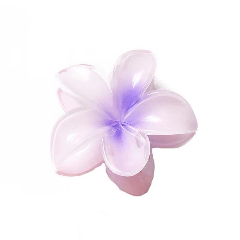 

Заколки-краб с цветком для женщин, модные большие заколки для волос, пляжные, бохо, заколки для волос, аксессуары для волос для девочек one size фиолетовый