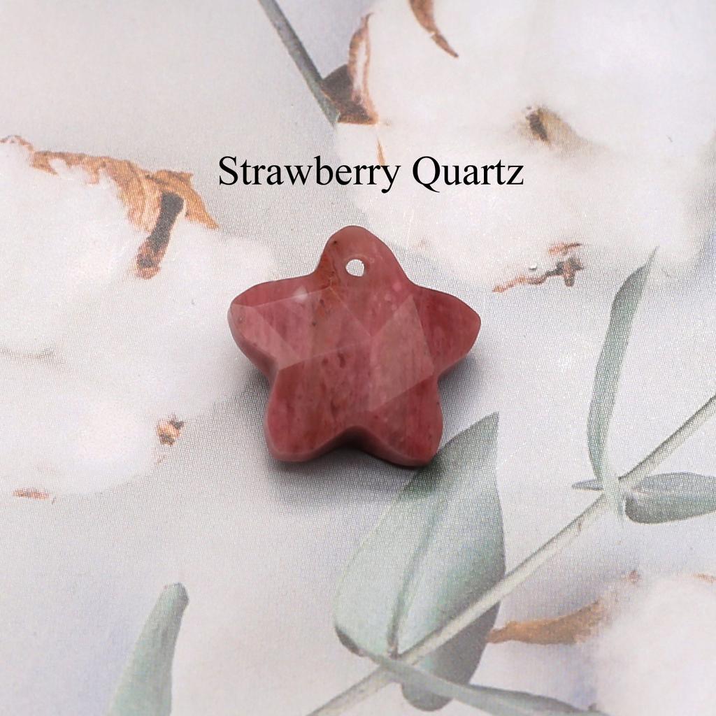 1 Stück, Boho-Reiki-Heilkristall-Anhänger, Pentagramm-Naturstein, Amethyst-Edelstein-Anhänger zur Schmuckherstellung, Zubehör, DIY-Weihnachtsgeschenke, 15 x 15 mm