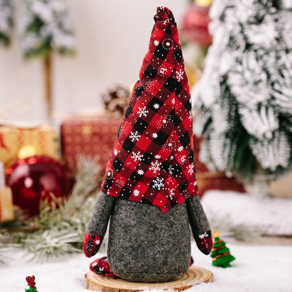 Cute Faceless Gnome Ornaments Plush Christmas Rudolf Doll  Hotel Office Decor