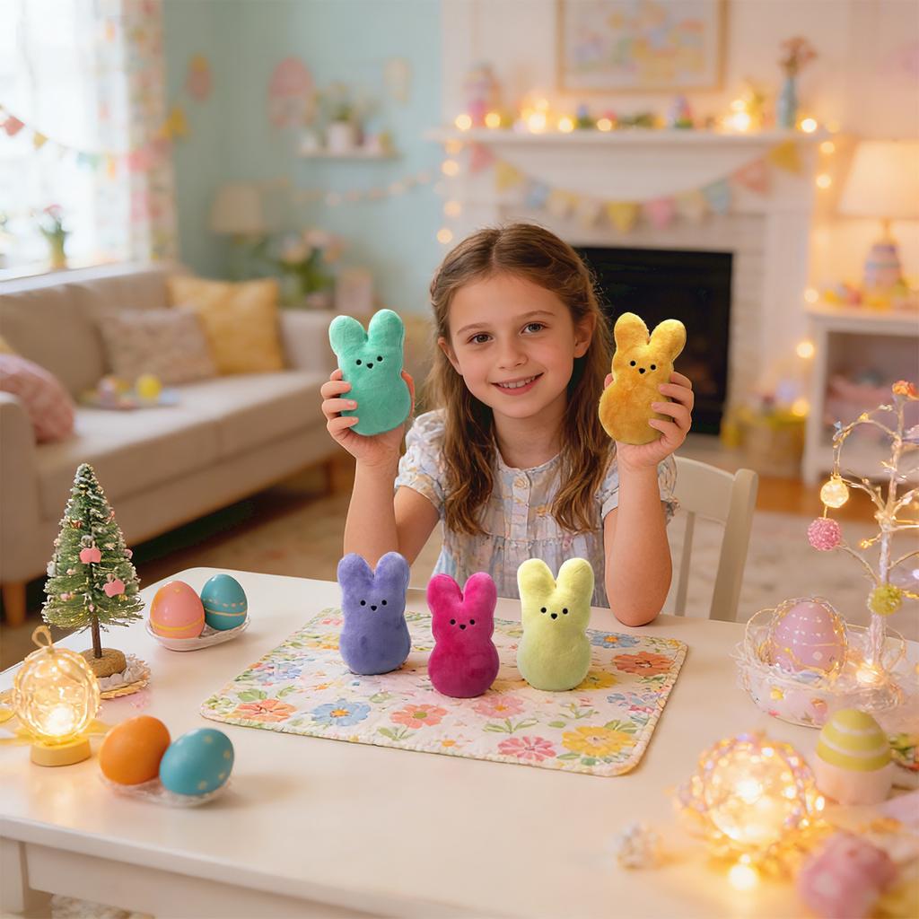 24-Piece Easter Bunny Plush Toy, Holiday Decoration Doll, Children's Gift