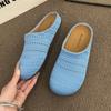 Niche Retro Flat-bottomed One-foot Half-slippers Casual Shoes Single Shoes Summer French Women's Shoes
