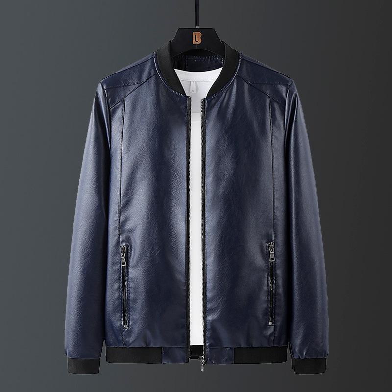 Men's Leather Jacket Men's Loose Handsome Trend Locomotive Autumn and Winter Casual Jacket Men's Men's Clothing