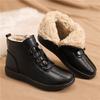 Winter New Mother's Cotton Shoes Snow Boots Plush Warm Middle-aged Old-age Cotton Shoes Soft Soled Flat Bottomed Women's Cotton Boots
