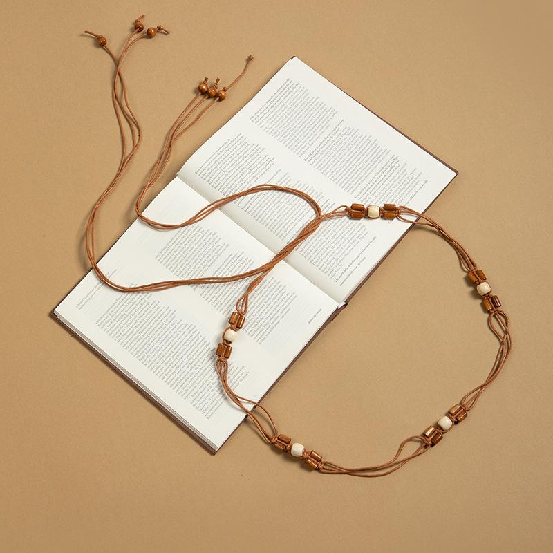 Bohemian retro style fringed waist chain women's exquisite hand-woven waist rope with skirt spring and summer ethnic style belt