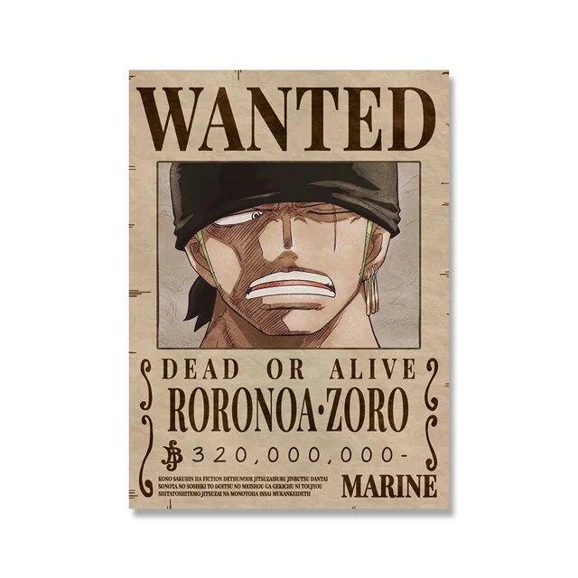 One Piece Canvas Paintings Luffy Japanese Anime Poster Bounty Picture and Print Home Decor for Living Room Kids Gifts Decoration No Frame