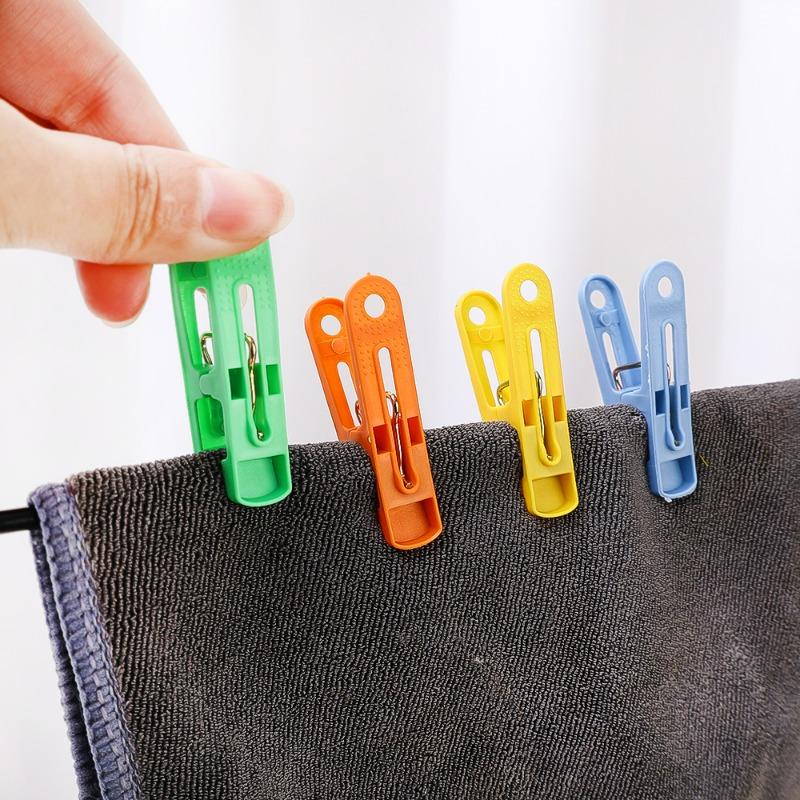 20/120Pcs Windproof Plastic Clip Multi Functional for Clothes, Socks Underwear Bed Sheets Anti Slip Fixation Home Clothespins