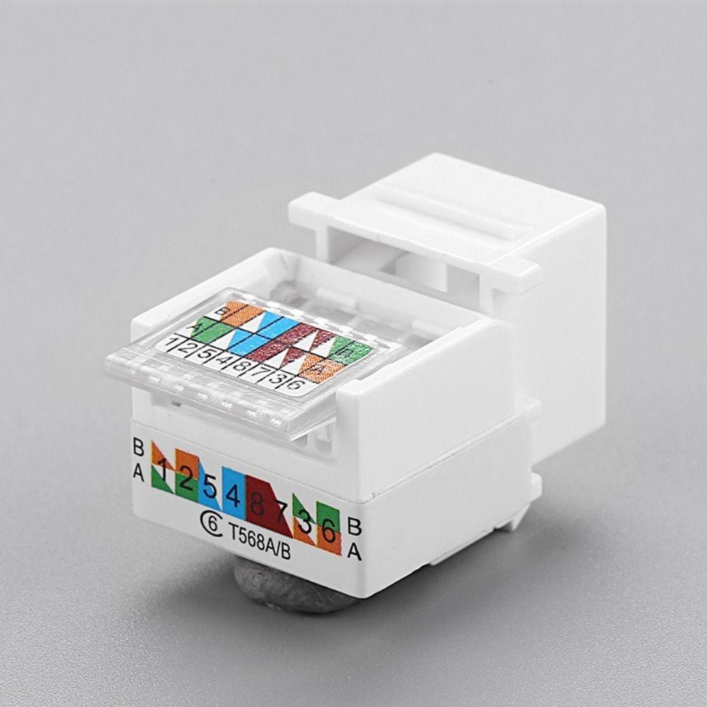 Cat5e Cat6 Module Coupler White Computer Socket Module Wall Adapter Network Panel