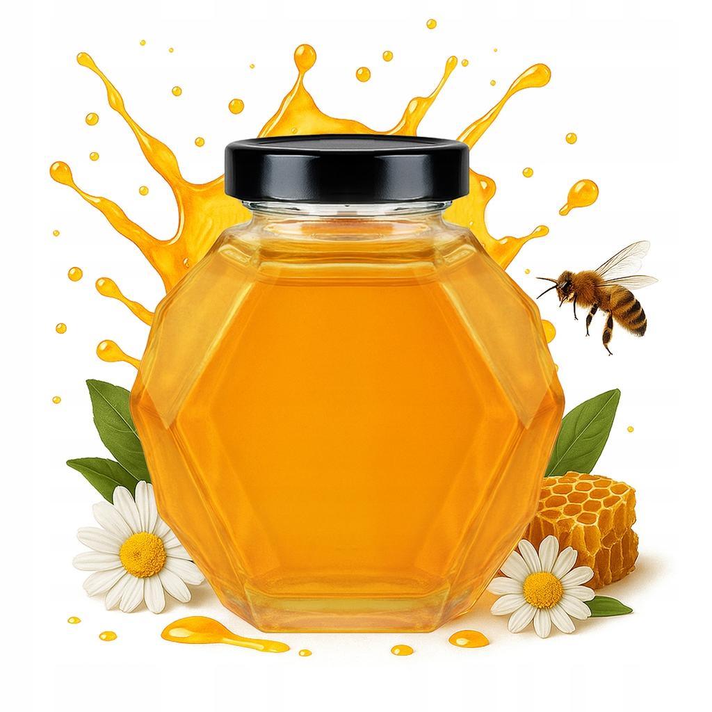 20x GUCIO Glass Jar 0.38 L for HONEY Jam Wedding Gift Decorative Jars