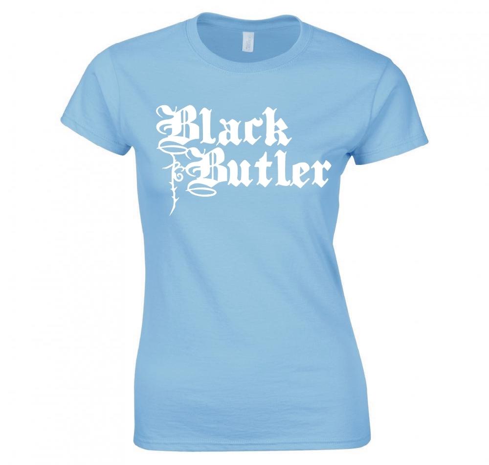 Black Butler Logo Anime Unisexga Cosplay Ladies Tshirt New S