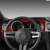 Red Carbon Fiber Interior Speedometer Surround Cover Trim For Ford Mustang 05-09
