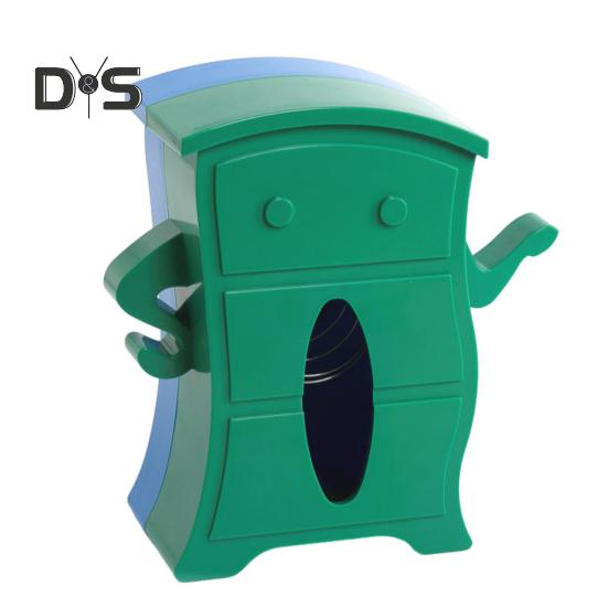 Cute Tissue Box Holder Creative Shape Vibrant Color Non-Slip Design Large Capacity Paper Holder Space-Saving Desktop Decor