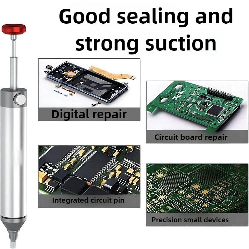 Aluminum Desoldering Pump ESD Safe Solder Sucker Vacuum Tool for Electronics Circuit Board PCB Repair Welding Desolder Gun