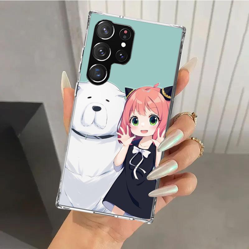 

Spy Family Anya Cute Phone Case for Samsung Galaxy S26 S24 S23 Ultra S25 Edge S22 S21 Plus S20 FE + Soft Print Shell Funda Galax Samsung S21 FE