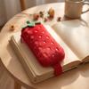 Printed Pencil Storage Bag Large Capacity Pen Organizer Plush Strawberry Pencil Case  Children