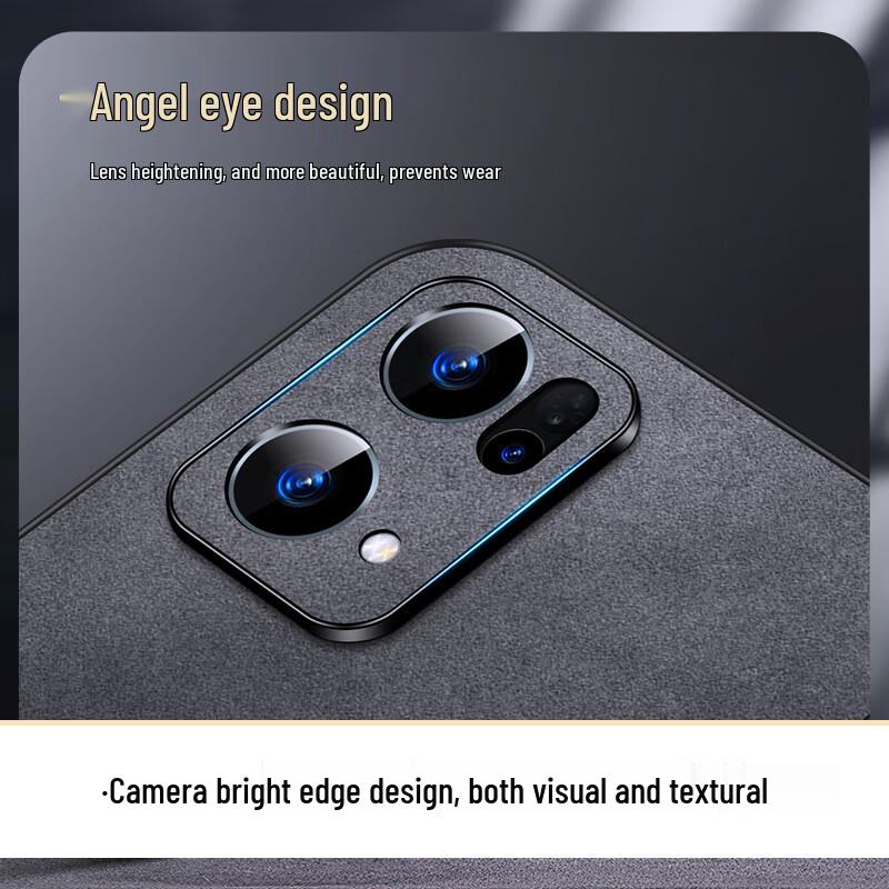 SHANGSU Light Luxury Nubuck Leather Anti-Drop Full Coverage Phone Case for OPPO Reno7/Reno7 Pro