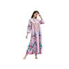 Indonesia Middle East Fashion Cross-Border New Arrival Women's Applique Print Robe Amazon Dubai Dress Dresses