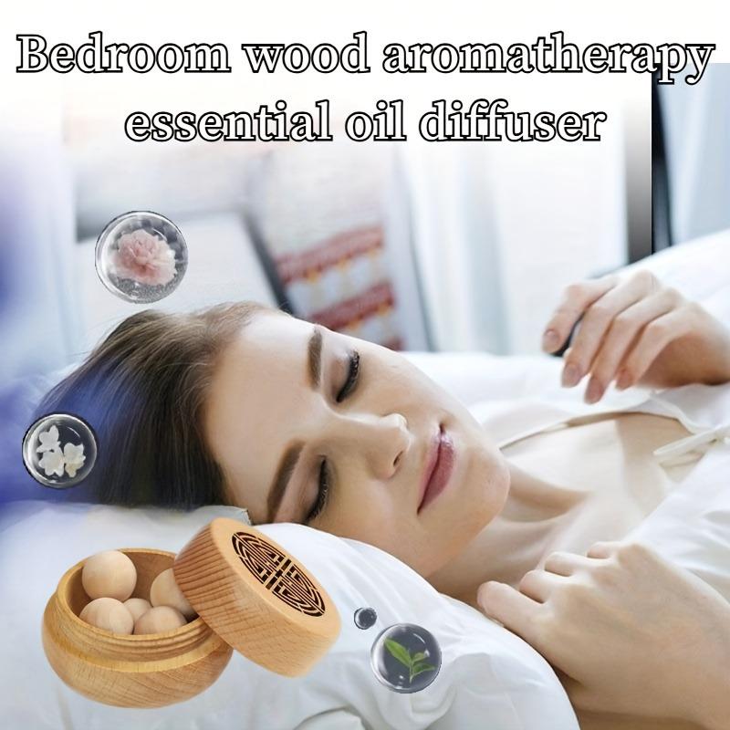 Holz ätherisches Öl Diffusor Parfümbox und Holzkugel Set Zuhause, Auto Parfüm Dekorative Duftnote