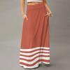 Women's Flowy Maxi Dress Regular Casual Striped Printed Summer Bohemian Style Skirt