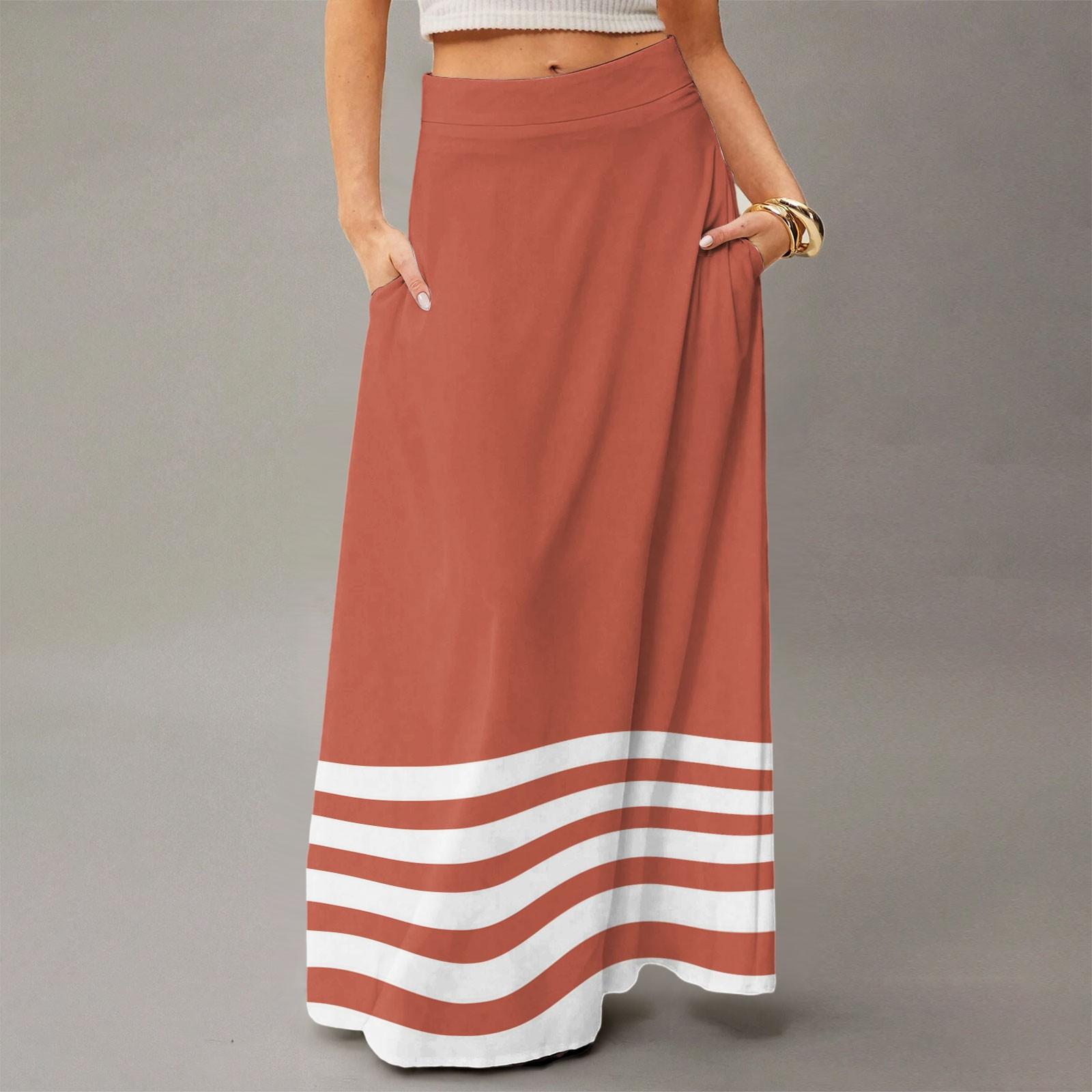 

Женское летящее макси-платье обычное повседневное в полоску с принтом летнее в богемном стиле юбка XL шафрановый