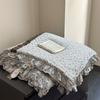 Spring and summer new knitted cotton French small floral printing lace summer quilt summer cool quilt air conditioner quilt
