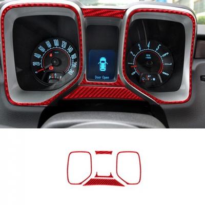 Red Carbon Fiber Car Dashboard Speedometer Cover For Chevrolet Camaro 2010-2015