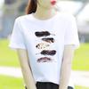 Bottom Shirt Ins Sweet Simple Flowers Round Neck Wear FeUnisex Print Fashion Internet Celebrity Commuter Shortsleeved Tshirt