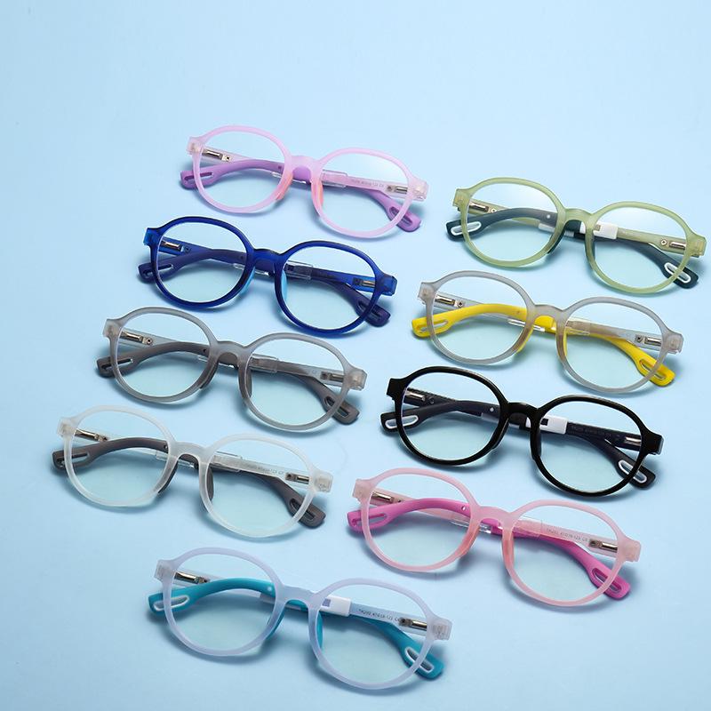 Tr90 Anti-Blue Glasses Children'S Glasses Frame Silicone Flexible Glasses Frame Flat Glasses