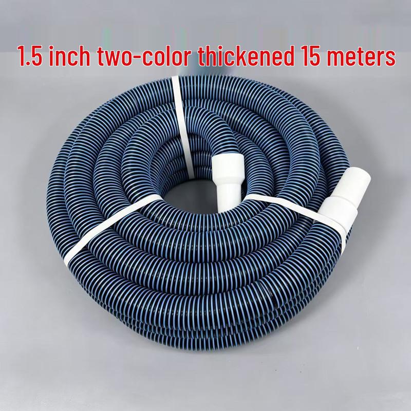 1.5" Skimmer Drain Pump Hose: Self-Floating, Soft Pool Vacuum & Cleaning Connector.